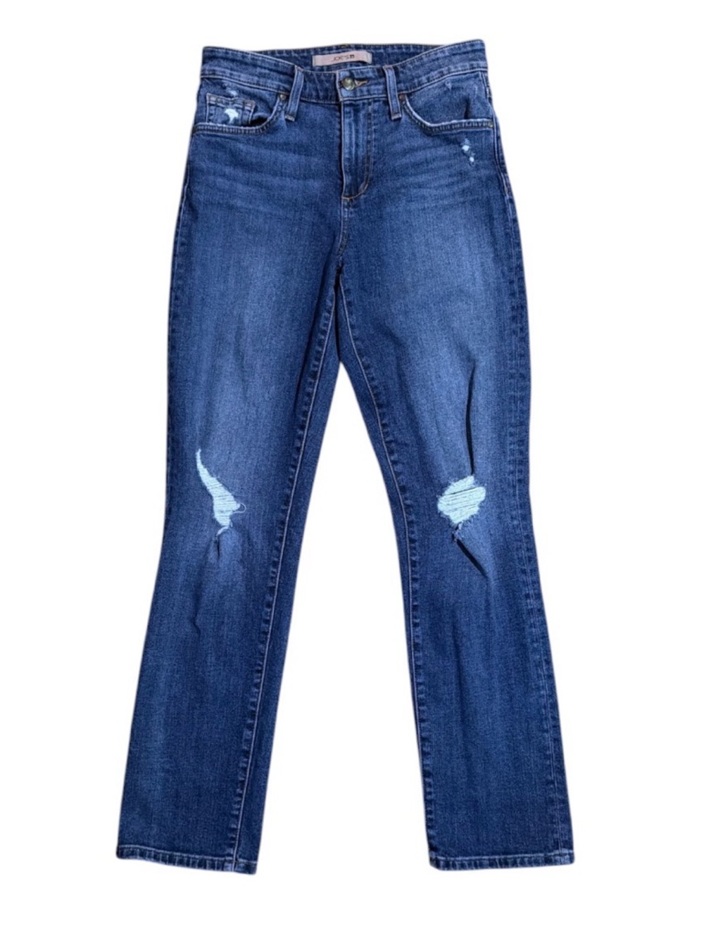 Joe's Jeans The Niki Boyfriend Denim Jeans Distressed Blue Size 25 Stretch